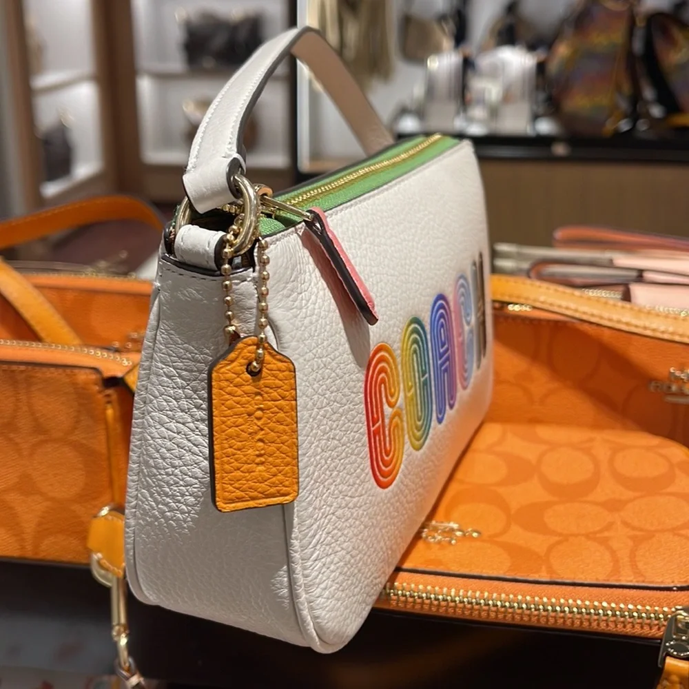 Coach Nolita 19 With Rainbow Coach 
Gold/Chalk Multi - Picture 8 of 16